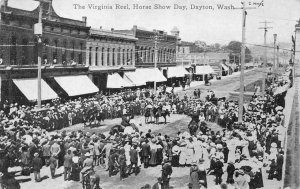 THE VIRGINIA REEL HORSE SHOW DAY DAYTON WASHINGTON POSTCARD (c. 1910)