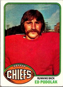 1976 Topps Football Card Ed Podolak Kansas City Chiefs sk4515