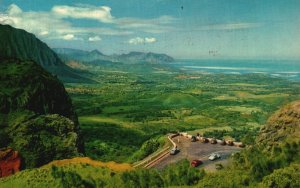 Vintage Postcard Nuuanu Pali Windward Oahu View Famed Mountain Pass Hawaii HI