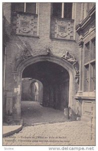 Portique De l'Hotel De Ville Et Ruelle, Veurne (West Flanders), Belgium, 1900...