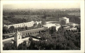 San Diego California CA Balboa Park Panoramic View Vintage Real Photo Postcard