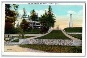 c1920's Dr. Winship's Residence Groton Connecticut CT Unposted Postcard