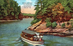 Vintage Postcard 1950 River Cold Water Canyon & Witches Gulch Wisconsin Dells WI