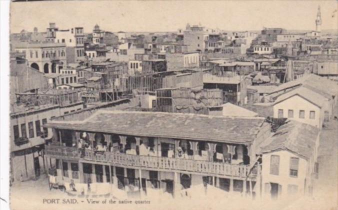 Egypt Port Said View Of The Native Quarter