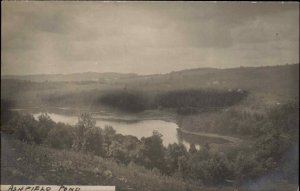 Ashfield Pond Massachusetts MA Bird's Eye View Real Photo c1910 Vintage Postcard