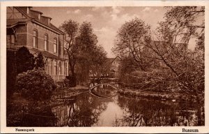 Netherlands Bussum Nassaupark Vintage Postcard C025