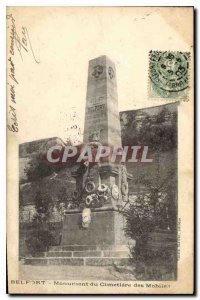 Old Postcard Belfort Monument Cemetery of furniture