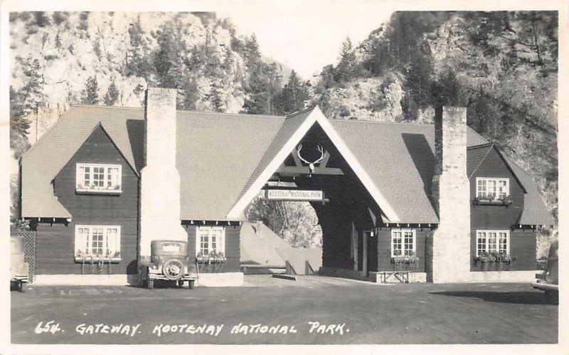 RPPC Kootenay National Park Gateway Entrance Canada British Columbia Postcard