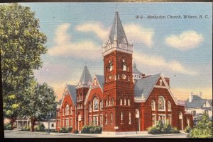 Vintage Postcard 1944 (First) Methodist Church, Wilson, North Carolina (NC)