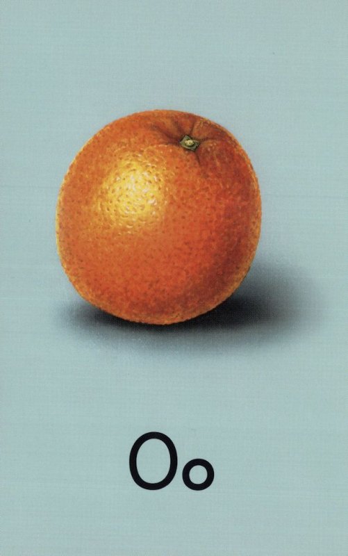 O Is For Orange Ladybird Fruit Childrens Alphabet Book Postcard