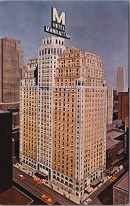 Manhattan Hotel New York City Vintage Postcard C036