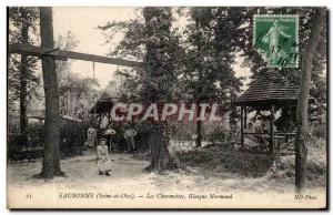 Old Postcard Eaubonne Charmettes Norman Kiosk Children