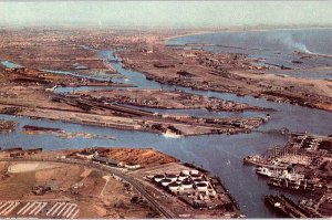 Postcard AERIAL VIEW SCENE Los Angeles California CA AJ4356