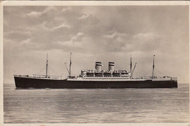 Postcard RPPC Ship Deutschland Hamburg Amerika Line