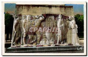 Modern Postcard Soissons Monument to dead Bas Relief Vase of Soissons
