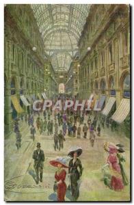 Italy italia Milano Old Postcard Galleria Vitt Em