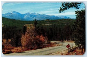 1962 High Peaks Of Big Horn Mountains Ten Sleep Wyoming WY Posted Tree Postcard