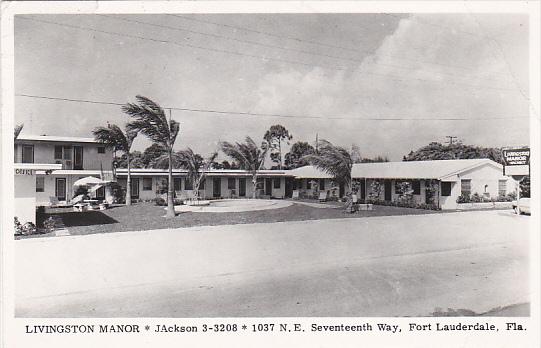 Livingston Manor Fort Lauderdale Florida 1956 Real Photo