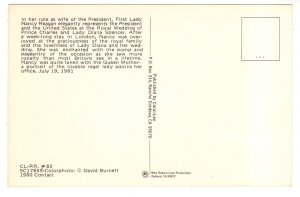 First Lady Nancy Reagan, 1981