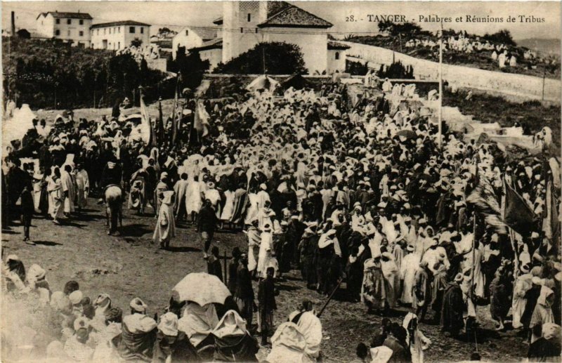 CPA AK TANGER Palabres et Reunions de Tribus MAROC (796858)