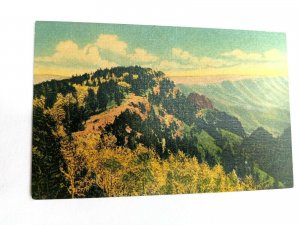 Vintage Postcard Scene from Sandia Crest Mountains East of Albuquerque NM