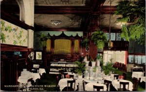 Postcard Interior Mandarin Inn Restaurant South Wabash Avenue Chicago, Illinois