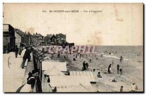 Postcard Old St Aubin sur Mer View of Together
