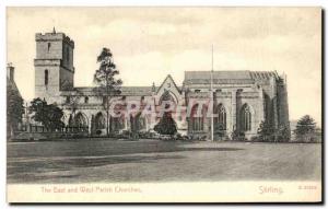 Old Postcard The East And West Parish Churches Stirling