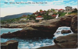 Sphinx Head Cave La Jolla Near San Diego California Vintage Postcard C139