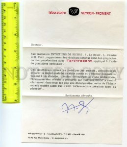 477556 Conclusion du laboratoire Old document Soins dentaires VEYRON FROMENT