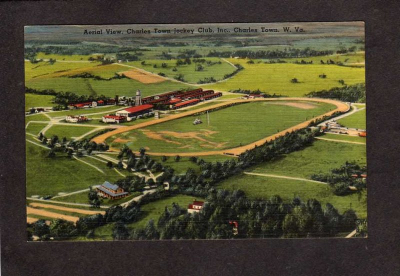 WV Charles Town Jockey Club Horse Racing Race Track West Virginia Postcard