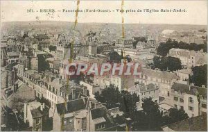 Old Postcard Panorama Reims (North West) View from the Church Saint Andre