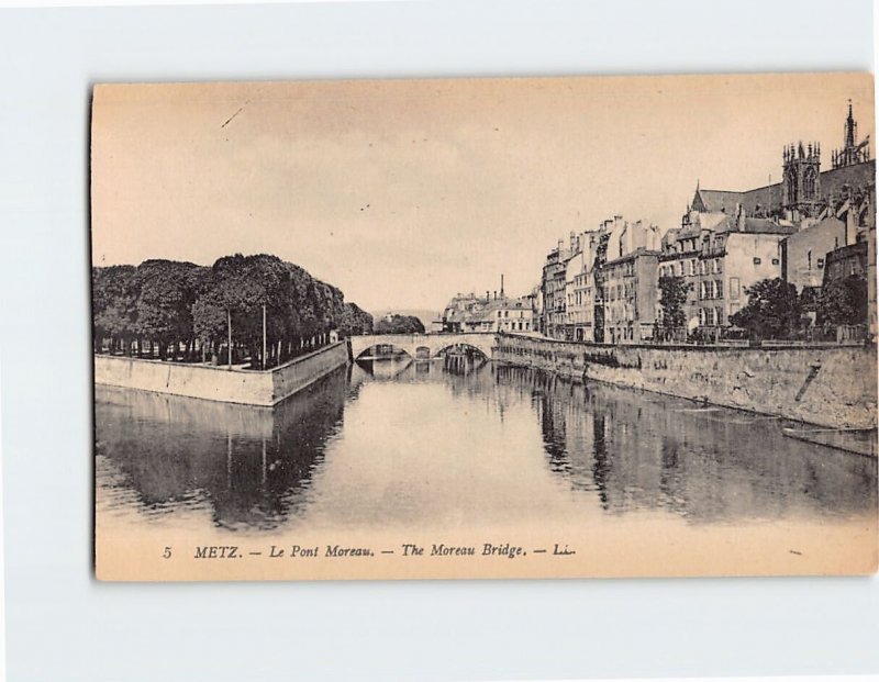 Postcard The Moreau Bridge Metz France