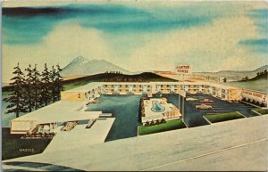 Postcard AR Flagstaff Porter House Motel - Route 66, Swimming Pool 1960s K1