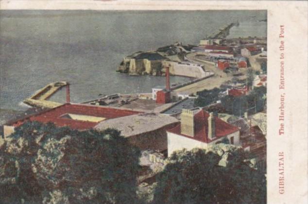 Gibraltar Aerial View The Harbour Entrance To The Port