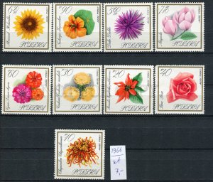 266340 POLAND 1966 year stamps set FLOWERS