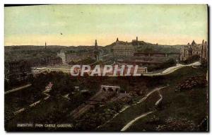 Old Postcard Edinburgh from castle gardens