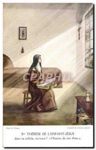 Postcard Old St. Therese of the Jesus & # 39enfant in his cell the Writing & ...