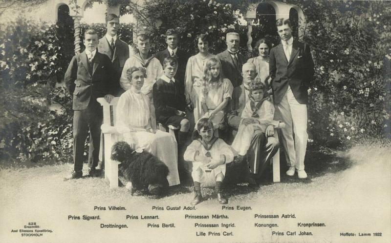 Swedish Royal Family (1922) RPPC