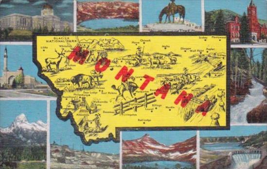 Map Of Montana With Multi Views