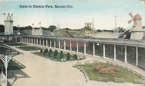 MO, Kansas City, Missouri, Electric Park Roller Coaster, Hall Bros No 22