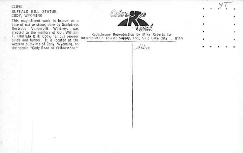 Buffalo Bill Statue Cody, Wyoming USA