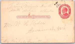 1913 Handwritten Letter From Auburn Nebraska to Mr. Rider Posted Postcard