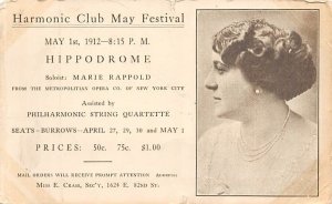 Harmonic Club May Festival Metropolitan Opera Co Music Related 1912 