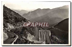 Old Postcard The Col de Braus towards Sospel Laces