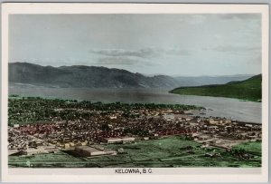 Kelowna BC Scenic Birdseye Real Photo Postcard by Gowen Sutton Co. H81