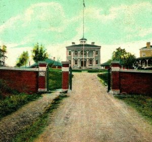 US Marine Hospital Evansville Indiana IN 1909 Vtg Postcard Litho-Chorme T17