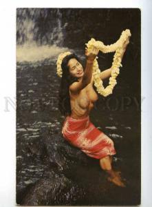 Hawaiian Lei Porn - 241084 USA HAWAII Maiden Semi-nude girl Lei Fragrant Flower PC | Topics -  Risque - Other, Postcard / HipPostcard