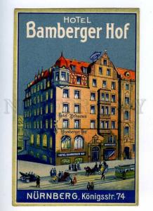 191170 GERMANY NURNBERG ADVERTISING Hotel Bamberger Hof OLd