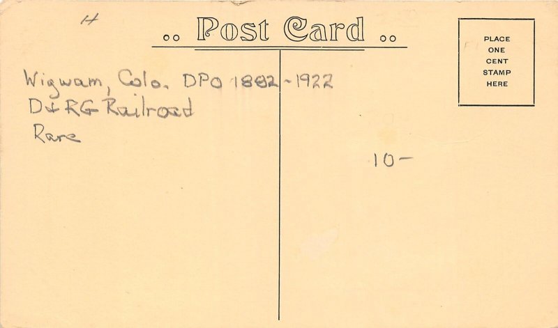 J38/ Wigwam Colorado Postcard c1910 South Fork Platte River 31 
